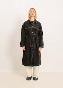 Clothing: W24 | CRUZ DENIM TRENCH / BLACK