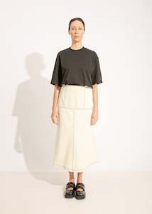 W24 | Athena Denim Skirt / Cream