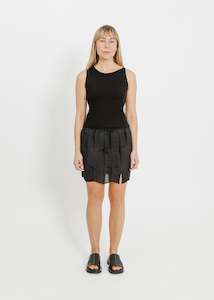 Clothing: DREY PLEAT MINI / BLACK