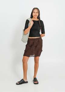 DREY PLEAT MINI / CHOCOLATE