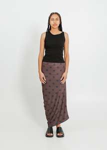 Clothing: AMIRI TUBE SKIRT / MOCHA-BLACK