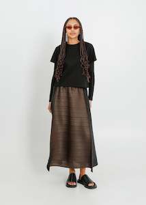 BRISTOL SKIRT  / CHOCOLATE-BLACK