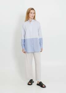 Clothing: AZARI SHIRT / BLUE-WHITE