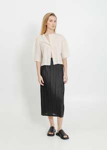 Clothing: MARGOT PLEAT JACKET / BONE