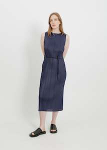 Clothing: REAH PLEAT DRESS  / NAVY