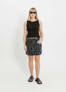 LARA MINI SKIRT  / ONYX