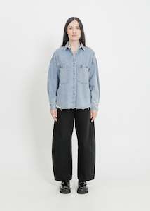 Clothing: ENNIS DENIM OVERSHIRT / LIGHT INDIGO