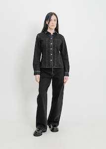 Clothing: BELIZE DENIM SHIRT / BLACK