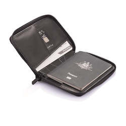 Komo leather passport holder