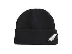 Headwear: Silver Fern Acrylic Beanie