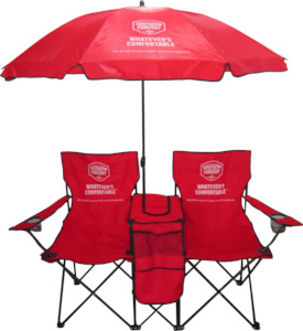 Double Seat with Cooler and Umbrella