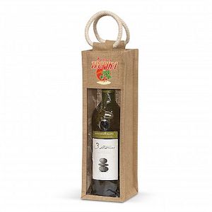 Drinkware: Serena Jute Wine Carrier