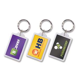 Rectangular Lens Key Ring