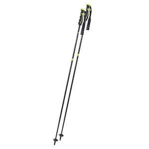 Ski Poles: Komperdell Booster Speed Carbon Poles - Black/Yellow