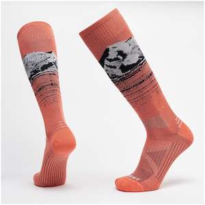 Le Bent Elyse Saugstad Pro Snow Sock - Living Coral