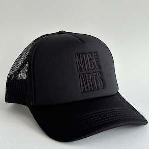 nice arts: NICE ARTS cap - black on black