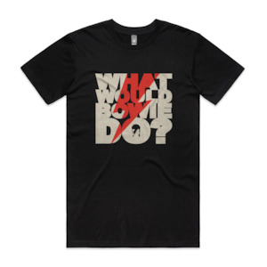 Products: WHAT WOULD BOWIE DO? Men's Black Tee - IN STOCK