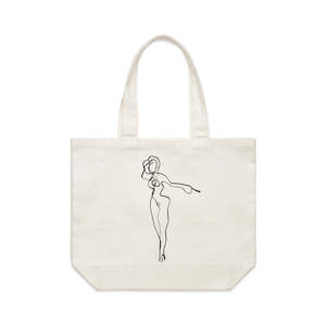 15 SECOND SKETCH - Cotton Shoulder Bag in ECRU