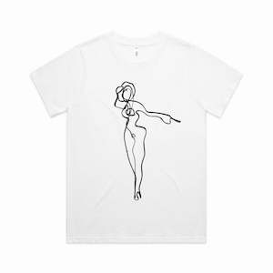 15 Second Sketch: 15 SECOND SKETCH - Boxy Crew Neck - Women's WHITE