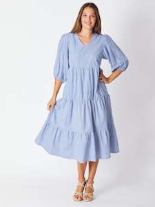 LUNA SKY | Gingham Tier Dress