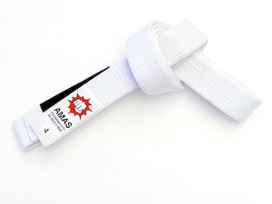 BJJ White Belt with Black Tab