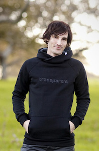 ‘Transparent’ Mens Black Hoodie – Ambassador