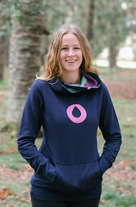 ‘Made Complete’ Womens Navy/Pink Hoodie – Ambassador