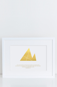 ‘Move Mountains’ Gold Foil Print – Ambassador