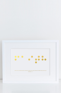 ‘Faith Braille’ Gold Foil Print – Ambassador