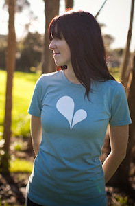 ‘Heart Spring’ Womens Light Blue Tee – Ambassador