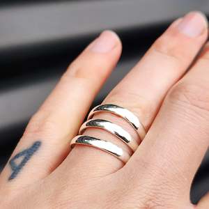 Rings: (T) Handmade Solid Sterling Silver Cage Ring