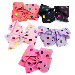 Colorful Large Polka Dot Hair Bows