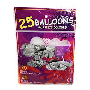 25x Silver Balloons