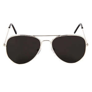 Other: Black & Silver Aviator Sunglasses