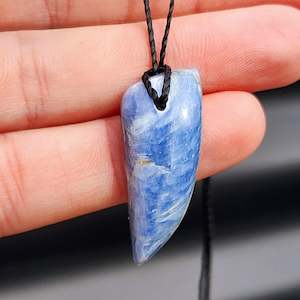 Natural Kyanite Tooth Pendant Necklace (1BBB249)