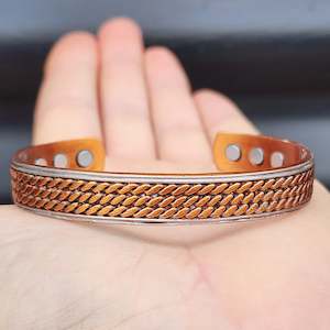 Copper Magnetic & Steel Cuff Bracelet