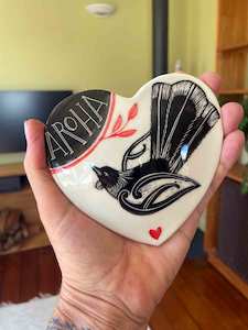 Aroha Tui Ceramic Heart