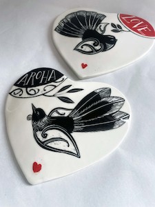 Ceramic Hearts: Ceramic Heart - Aroha Tui