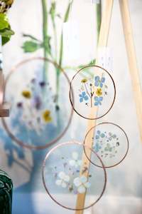 Pressed flower suncatchers