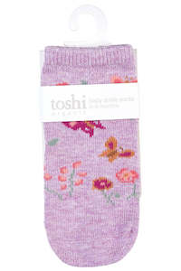 Toshi Organic Socks Ankle Jacquard - Lavandula