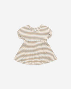 Quincy Mae - Annie Dress Latte Stripe