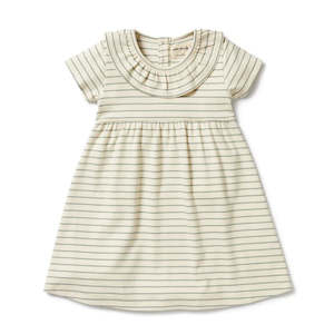 Baby Girl Dresses: Wilson & Frenchy Petit Sage Organic Ruffle Dress