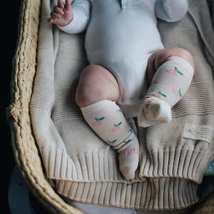 Accesories: Lamington Merino Wool Knee High Socks | Baby | Rosie