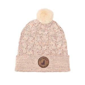 Crywolf Pom Pom Blush Speckle Beanie