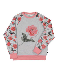 Girls Tops: Kissed by Radicool Tea Rose Raglan Crew