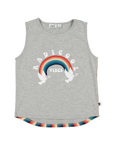 Girls Tops: Kissed by Radicool Retro Rainbow Tank