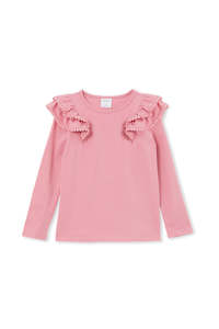 Milky Dusky Pink Frill Tee