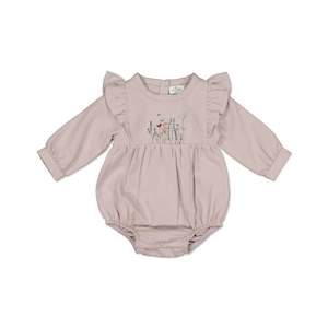 Burrow Be: Burrow & Be Hazel Romper - Herringbone Misty Lavender