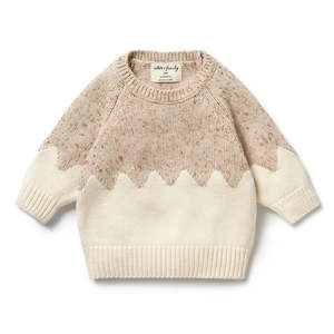 *LAST ONE* Wilson & Frenchy Jacquard Jumper - Almond Fleck