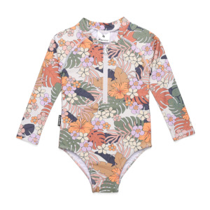 Crywolf Long Sleeve Swimsuit Tropical Floral